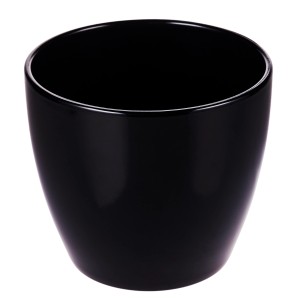 Czarna, błyszcząca doniczka (Osłonki) marki t.b.t.