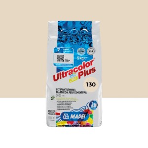 5kg worek fugi do płytek Ultracolor Plus, odcień 130, do prac glazurniczych.