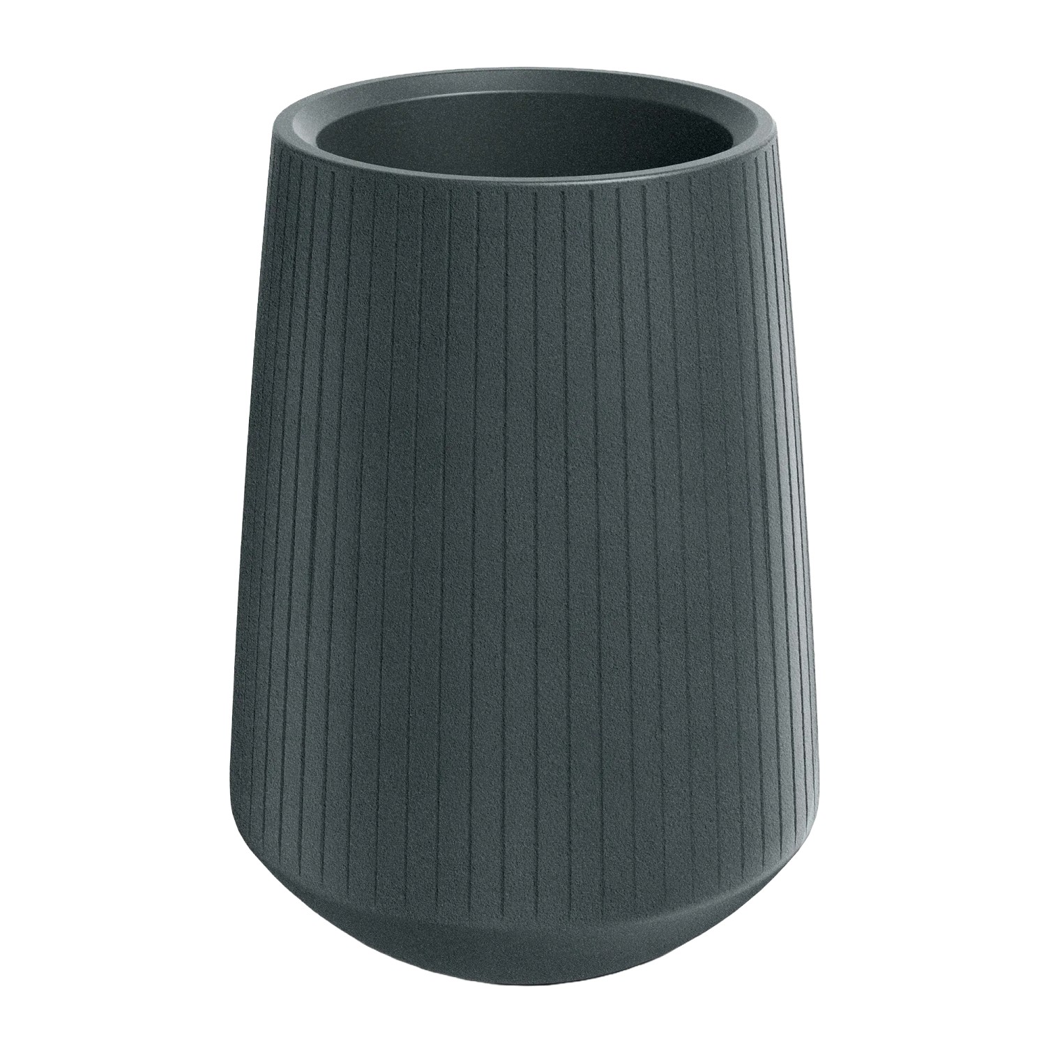 Prosperplast Donica Coro Ethick Round Bowl grafitowa - 40x40x53 cm