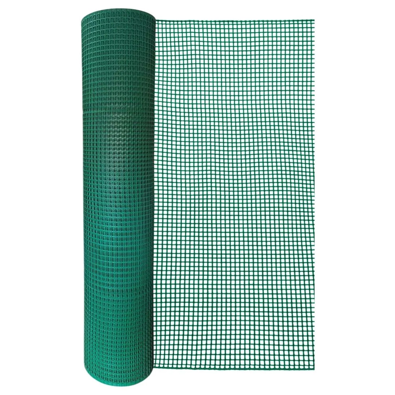 Siatka plastikowa 265g/m2 ocz. 15 x 15 mm, zielona - 1,2 m