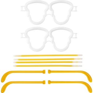 Świetliki GLOW STICKS 2 x okulary czaszki żółte