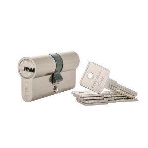 t.b.t. Wkładka do zamka drzwi z kluczami, kolor srebrny.