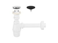 Wirquin Syfon umywalkowy klik-klak stal szczotkowana