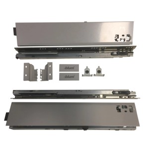 System szuflad t.b.t., Prowadnice. Kompletny zestaw z prowadnicami i akcesoriami.