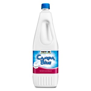 Butelka płynu do toalet turystycznych Thetford Campa Blue.