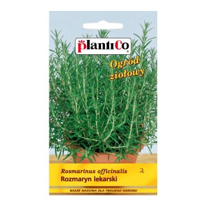 Opakowanie nasion rozmarynu z kategorii nasion ziół z ilustracją rośliny rozmarynu.