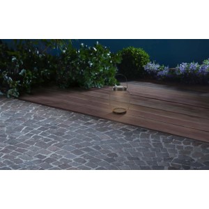 Latarenka solarna LED LEVATA IP44 śr. 14,5 cm czarna