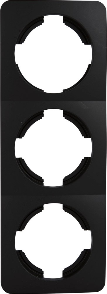 Lux Ramka Malva potrójna czarny mat