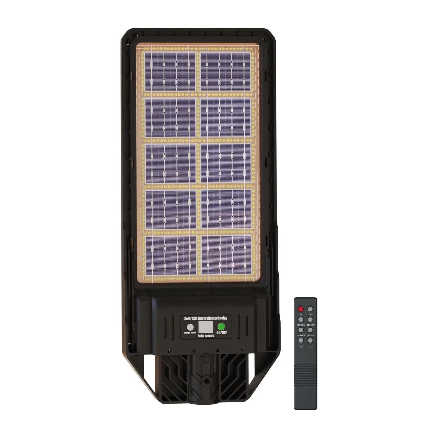 Eko-Light Latarnia solarna KERS z pilotem 200W 6500K 1200lm IP44 czarna