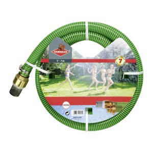 Zestaw węża ssącego LUX 25 mm, 7 m z mosiężnymi złączkami do pomp ogrodowych i hydroforów.