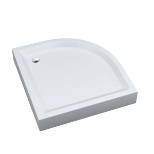 Brodzik półokrągły Schedpol Billig 90x90x16 cm biały gładki ryflowane dno