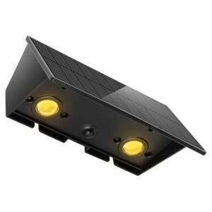 Düwi Kinkiet solarny TYCHE góra-dół 4x1W ciepła biel 35/43lm IP44 czarny