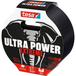 Taśma naprawcza Tesa Ultra Power Extreme, 10 m x 50 mm, wyjątkowo mocna i odporna na warunki atmosferyczne.