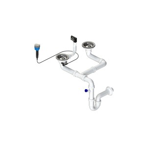 t.b.t. Syfon do zlewu podwójnego z akcesoriami.