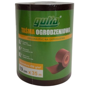 Taśma na ogrodzenie PVC brązowa - 19 cm x 35 m