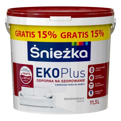 Farba Śnieżka EKO Plus biała 10 l + 15% gratis
