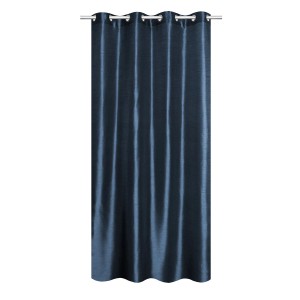 Niebieska zasłona t.b.t. z przelotkami, idealna do salonu.