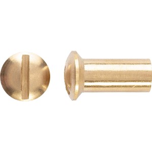 Zbliżenie miedzianej nakrętki tulejowej M6 x 15 mm, 8 sztuk.