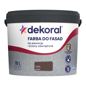 Farba elewacyjna Dekoral Polinit do fasad 10 l brązowa