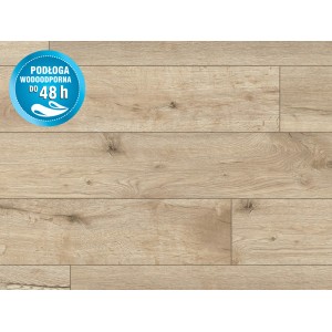 Jasne panele podłogowe t.b.t. z efektem drewna, wodoodporne do 48 godzin.