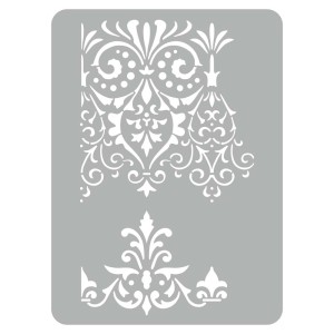 t.b.t. szablon ścienny z kwiatowymi ornamentami do kreatywnej dekoracji ścian.