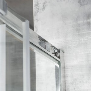 Kabina półokrągła Aruba chrom 5mm bez brodzika 185x80