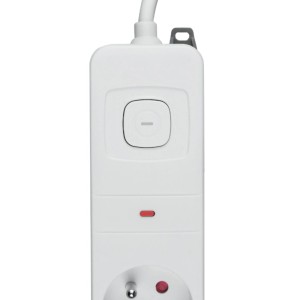 DPM Listwa ochronna z wyłącznikiem 4-gniazdowa 2P+Z biała 3 m