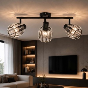 Goldlux Lampa sufitowa ALANYA 3xE14 10W czarna