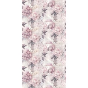 Listwa dekoracyjna t.b.t. z kwiatowym wzorem w delikatnych odcieniach różu.