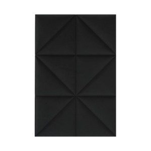 Czarny panel ścienny t.b.t. z geometrycznym wzorem 3D do dekoracji ścian.