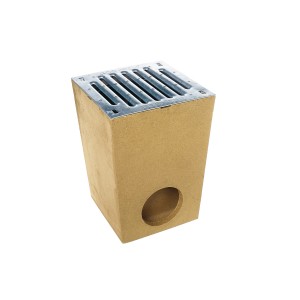 ACO Self ruszt ze stali ocynkowanej do wpustu podwórzowego, widok z góry. Kanał odwadniający z rusztem.