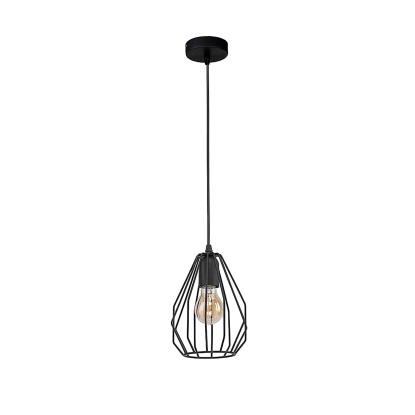 TK Lighting Lampa wisząca Brylant 1x15W E27 black