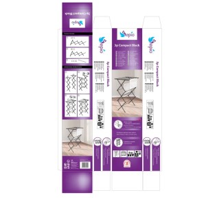 Suszarka 3p Compact czarna 115 x 58 x 74 cm