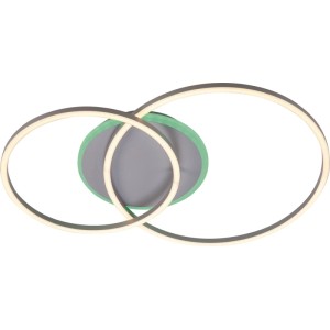 Nowoczesna lampa sufitowa LED Plafony z dwoma splecionymi pierścieniami.