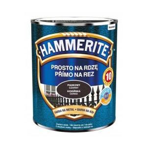 Hammerite farba do metalu, Czarny, do nakładania bezpośrednio na rdzę.