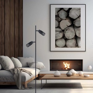 MiLAGRO Lampa podłogowa VERTICAL 1xGU10 9W czarna
