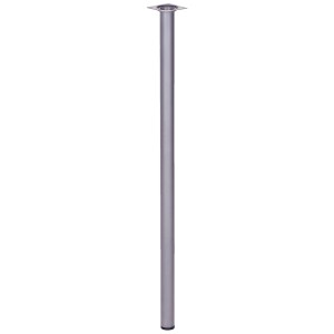 Noga do stołu Hettich, Ø 30 mm, wys. 700 mm, wygląd aluminium.