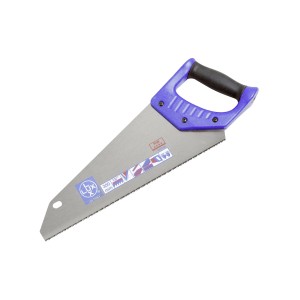 Piła ręczna LUX Comfort, 350 mm, z niebiesko-czarną rękojeścią. Idealna do precyzyjnych cięć.