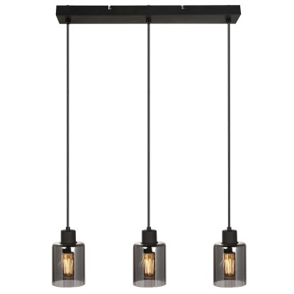 Reality Lampa wisząca Valerie 3x40W E27 czarny mat