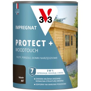 Lazura do drewna palisander mat: Puszka lazury do drewna na płoty, pergole i domki ogrodowe.