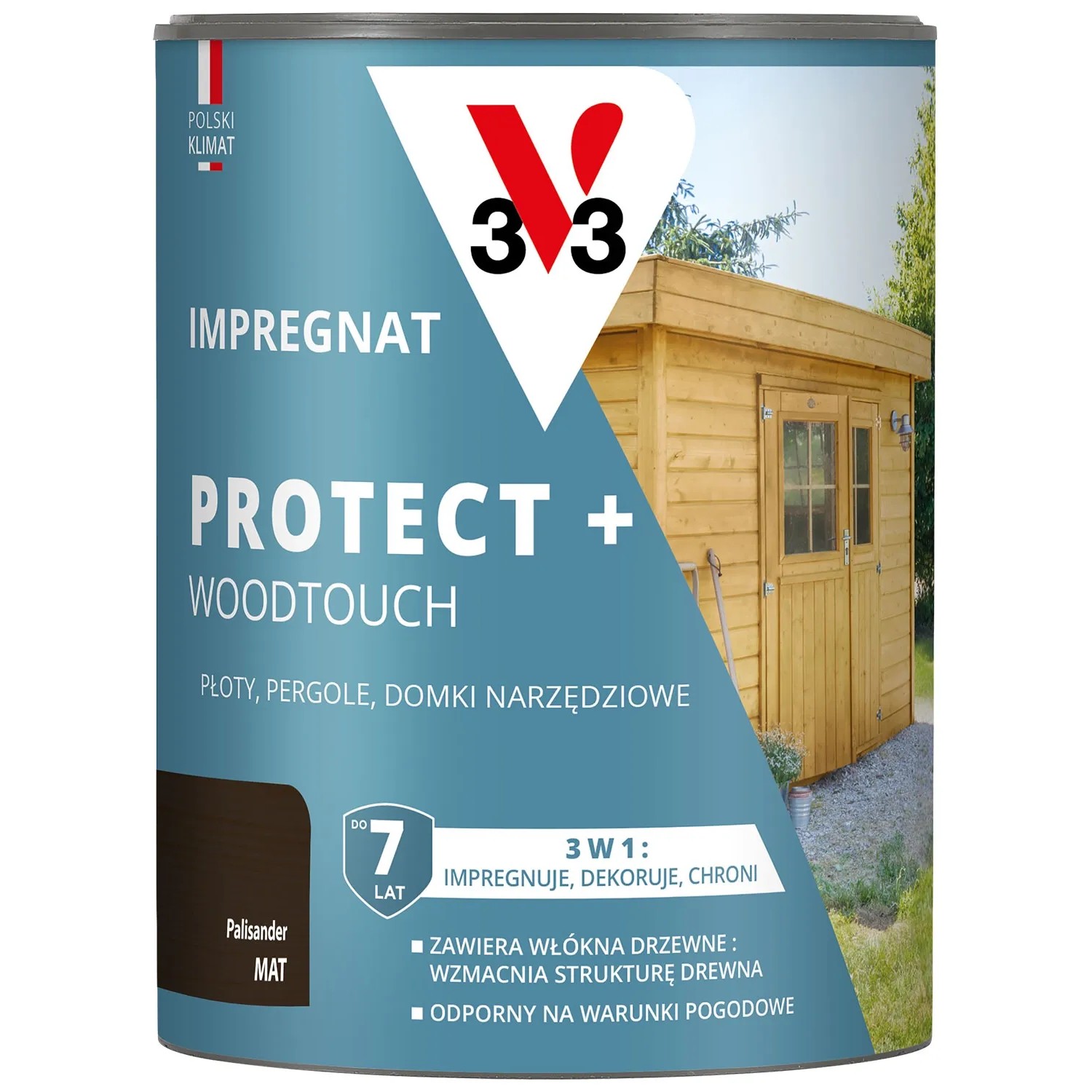 V33 Impregnat Protect+ palisander 0,7L