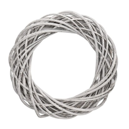Wianek wiklinowy okrągły szary - 30 cm