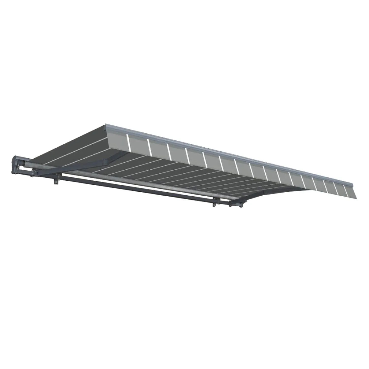 GUTROOF Markiza automatyczna Premium Grey/White szaro-biała - 5,0 x 3,0 m