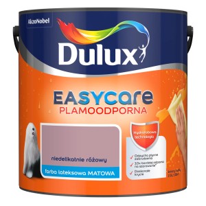 Dulux EasyCare farba do ścian, delikatny róż, matowa farba lateksowa do wnętrz. Puszka farby.