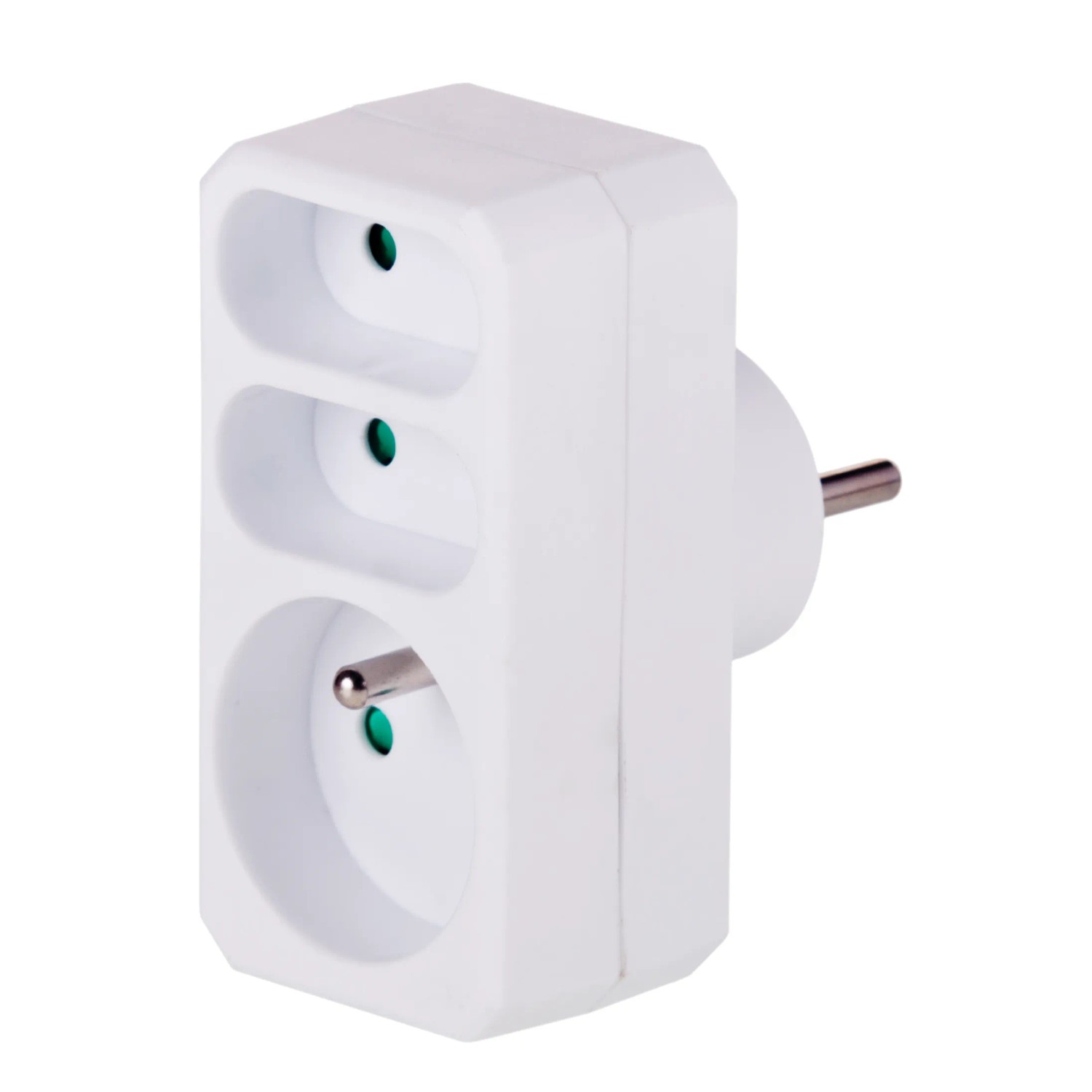 Düwi Rozgałęźnik elektryczny 3 gniazda biały