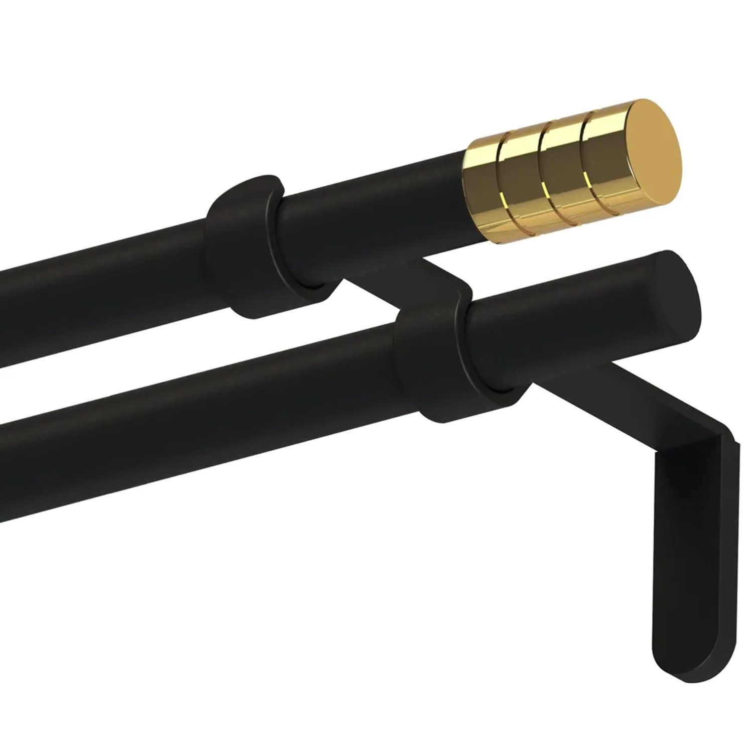 Karnisz ALTO podwójny 19 mm czarno-złoty 160 cm