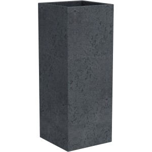 Scheurich C-Cube High donica, Ø 26 cm, Stony Black. Kwadratowa donica do użytku wewnątrz i na zewnątrz.