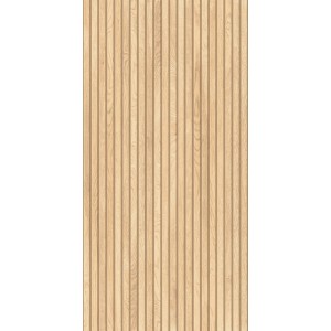 Płytka podłogowa t.b.t. imitująca drewno z rowkowaną powierzchnią.