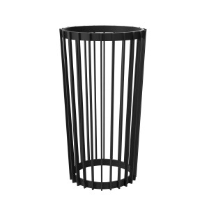 Czarny metalowy stojak na kwiaty t.b.t. o nowoczesnym designie.