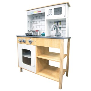 t.b.t. Drewniana kuchnia dla dzieci z piekarnikiem, zlewem i akcesoriami.